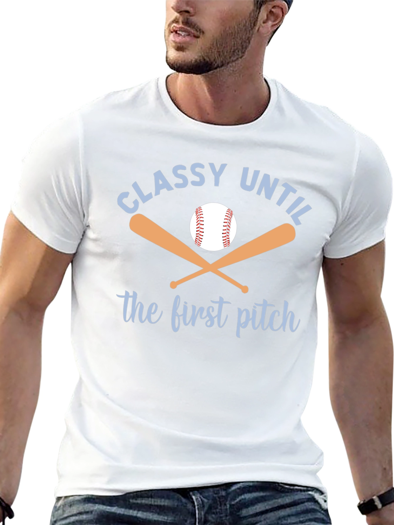 Classy Until First Pitch Graphic Tee