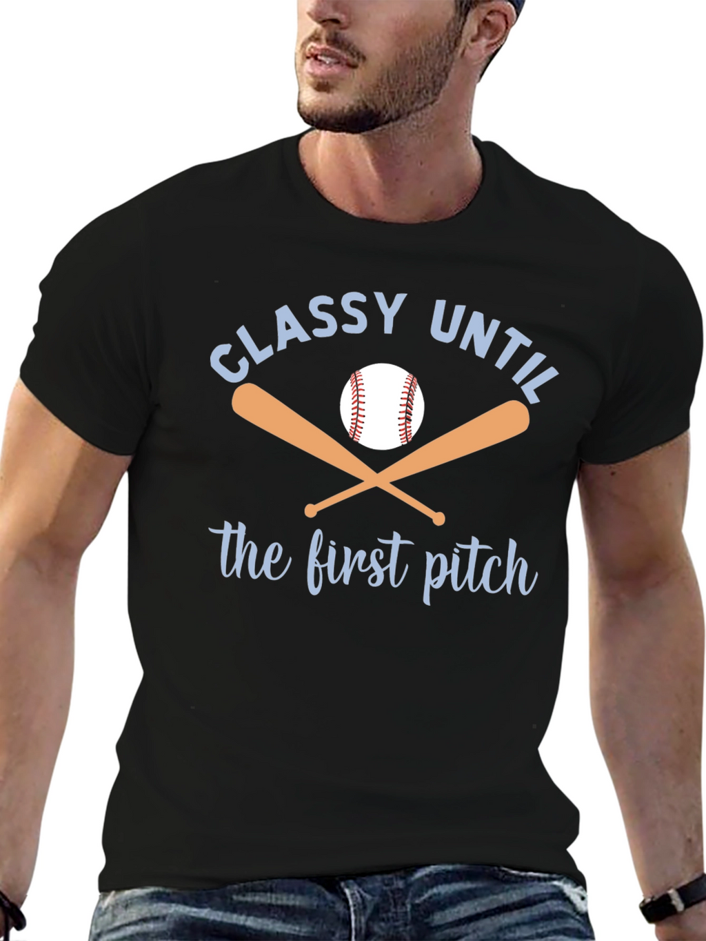 Classy Until First Pitch Graphic Tee