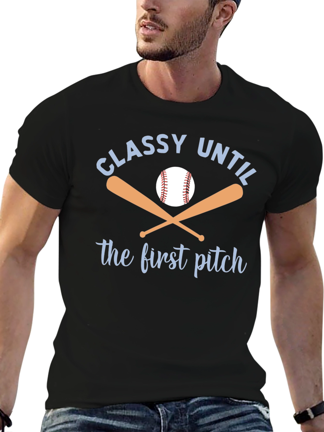 Classy Until First Pitch Graphic Tee