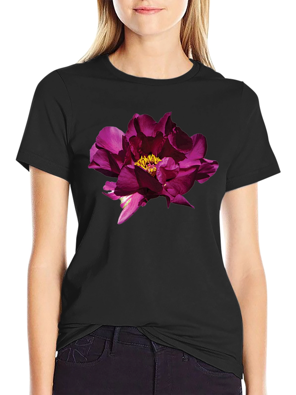 Floral Print Black T-Shirt - Stylish Mens Apparel