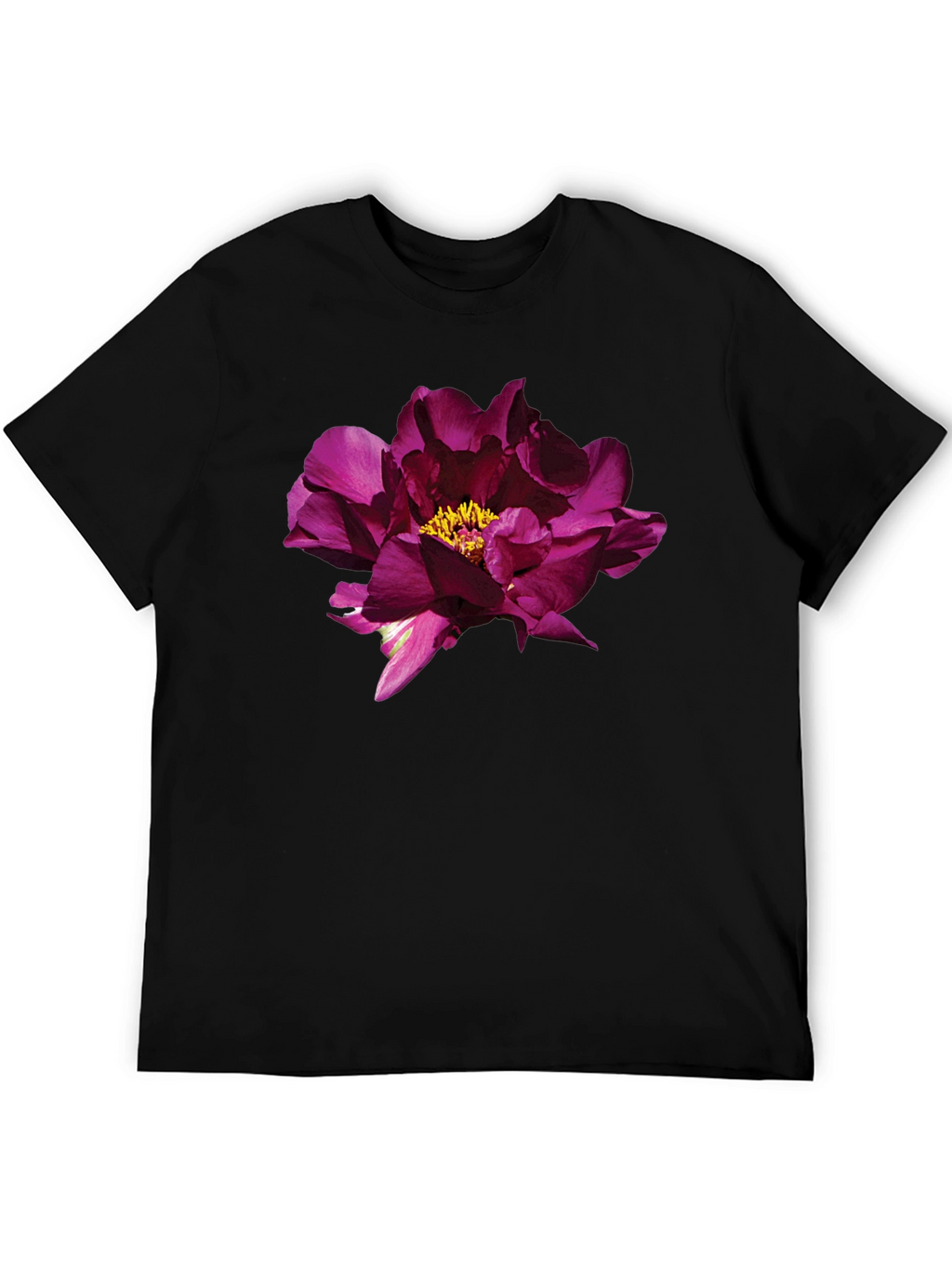 Floral Print Black T-Shirt - Stylish Mens Apparel