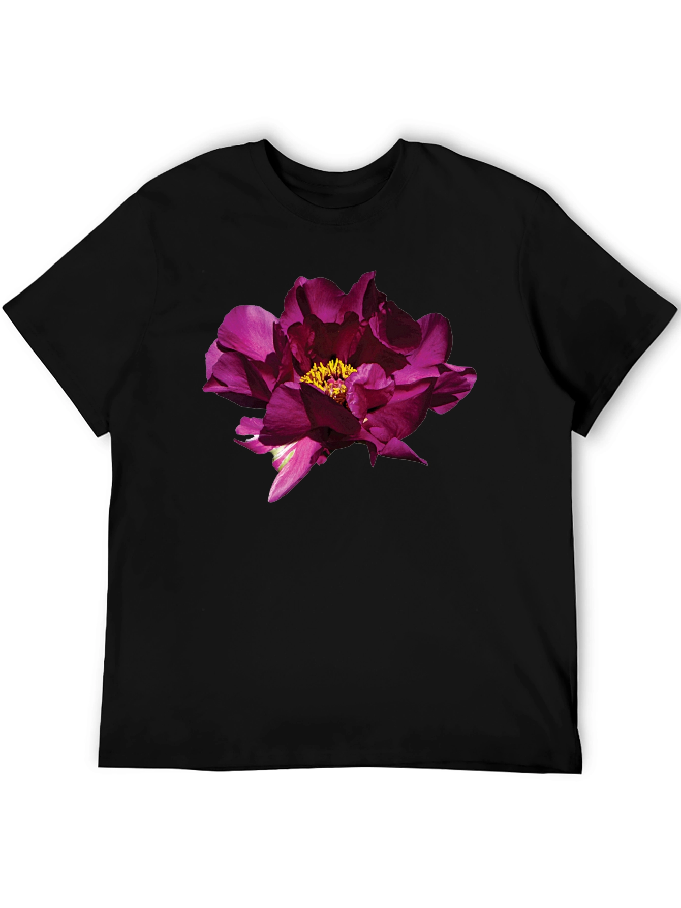 Floral Print Black T-Shirt - Stylish Mens Apparel