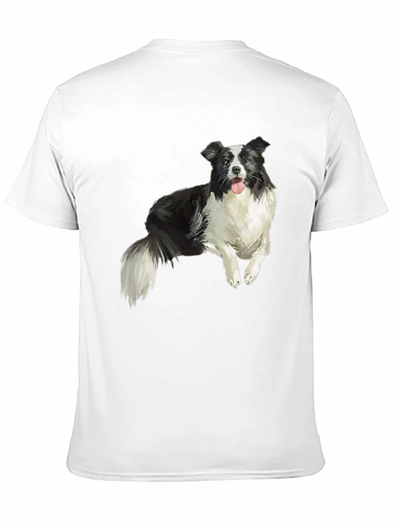 Border Collie Graphic Tee - Black Cotton Blend