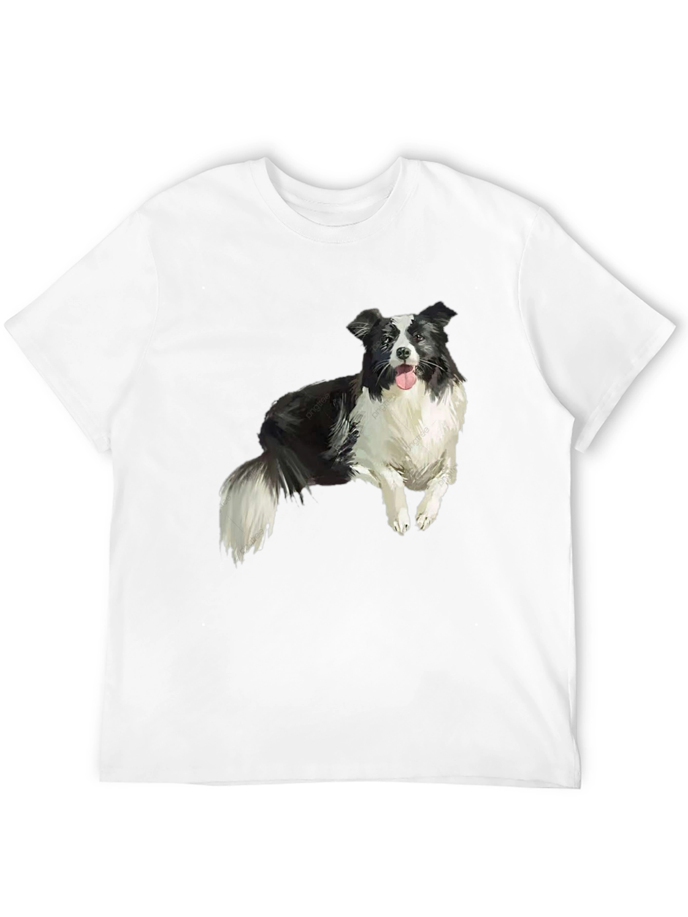 Border Collie Graphic Tee - Black Cotton Blend
