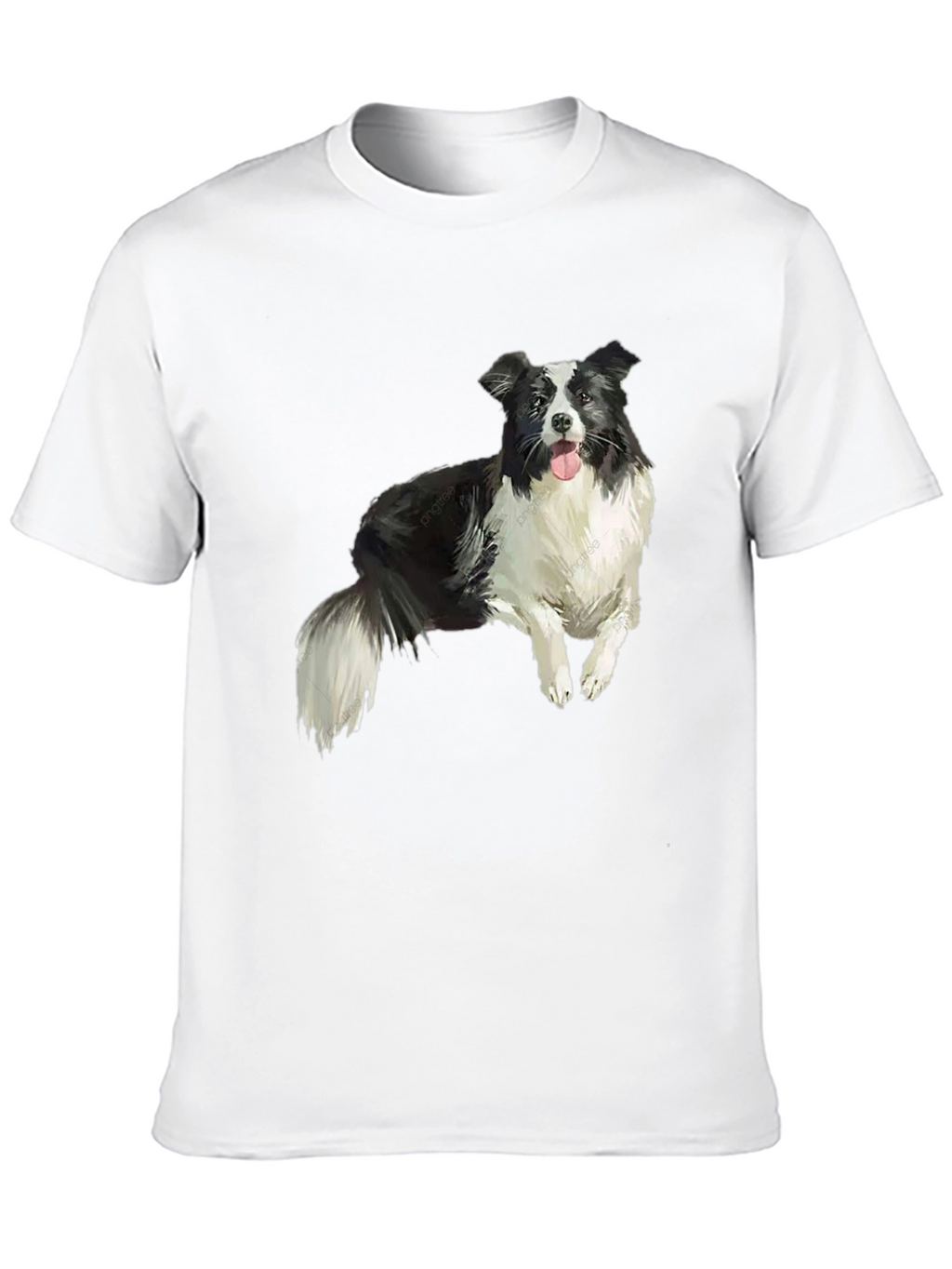 Border Collie Graphic Tee - Black Cotton Blend