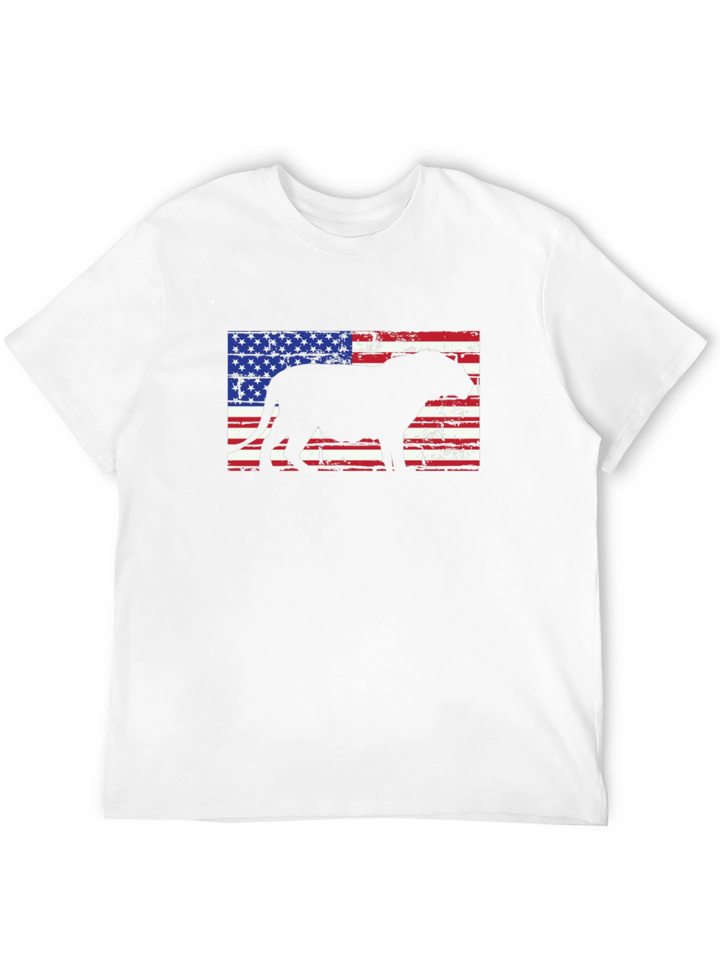 Patriotic Bulldog Mens T-Shirt