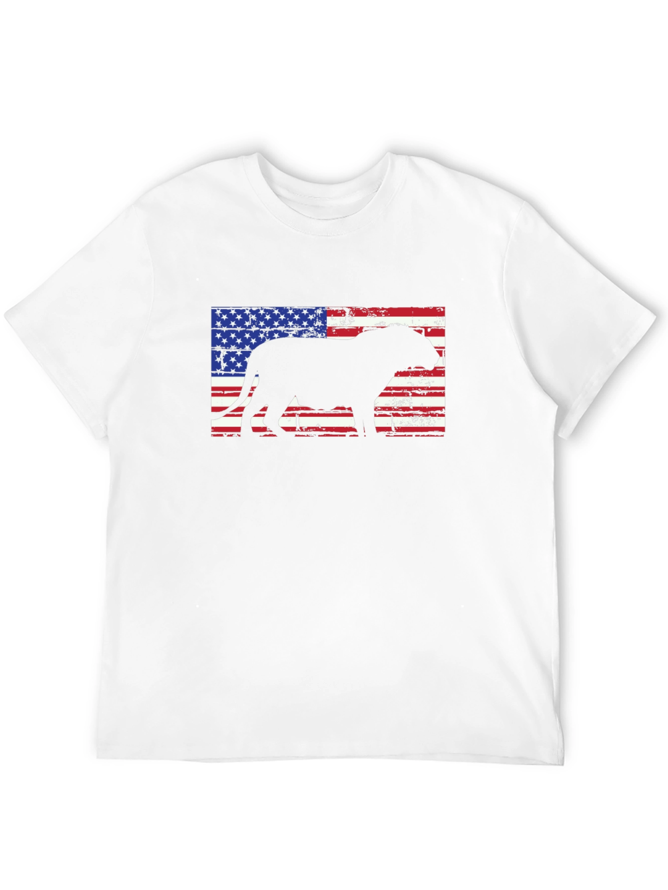 Patriotic Bulldog Mens T-Shirt