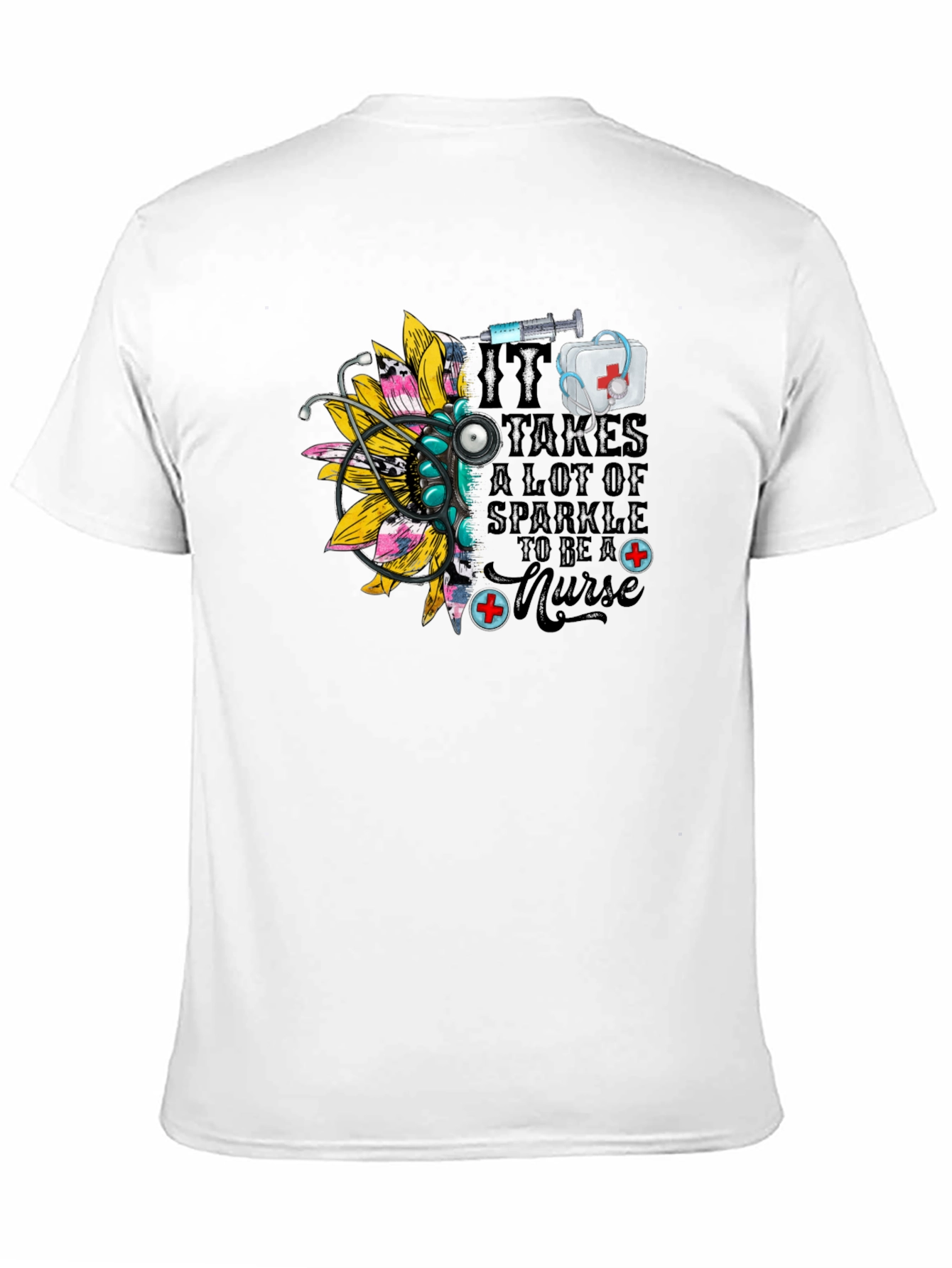 Nurse Sparkle Black T-Shirt