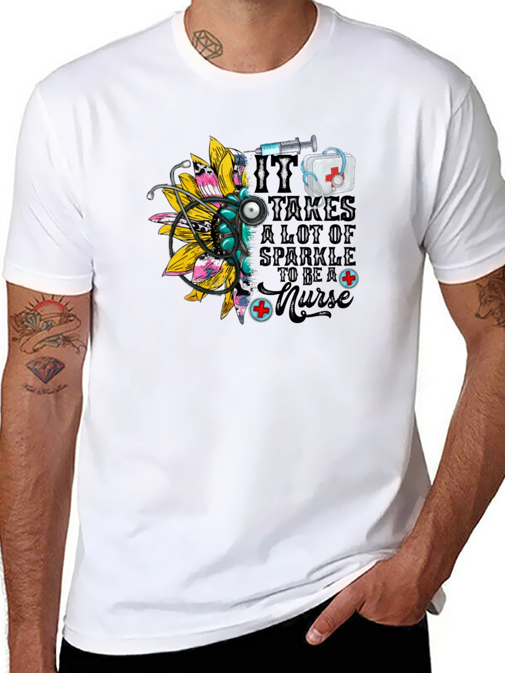 Nurse Sparkle Black T-Shirt