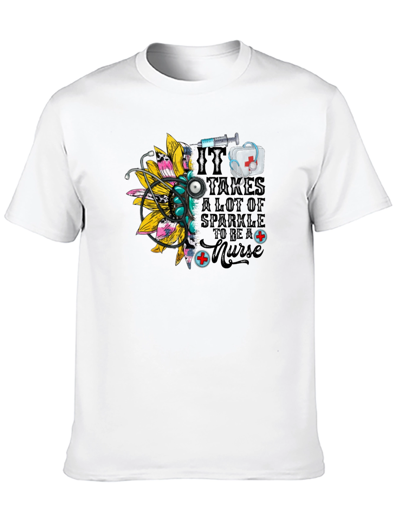 Nurse Sparkle Black T-Shirt