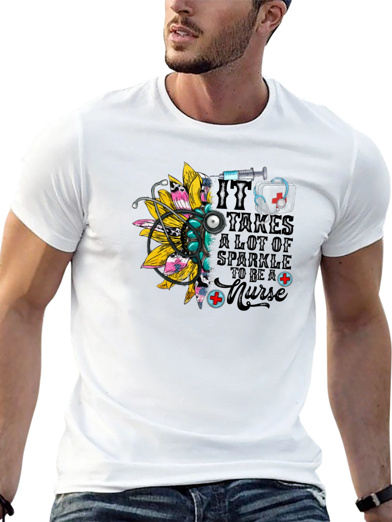 Nurse Sparkle Black T-Shirt