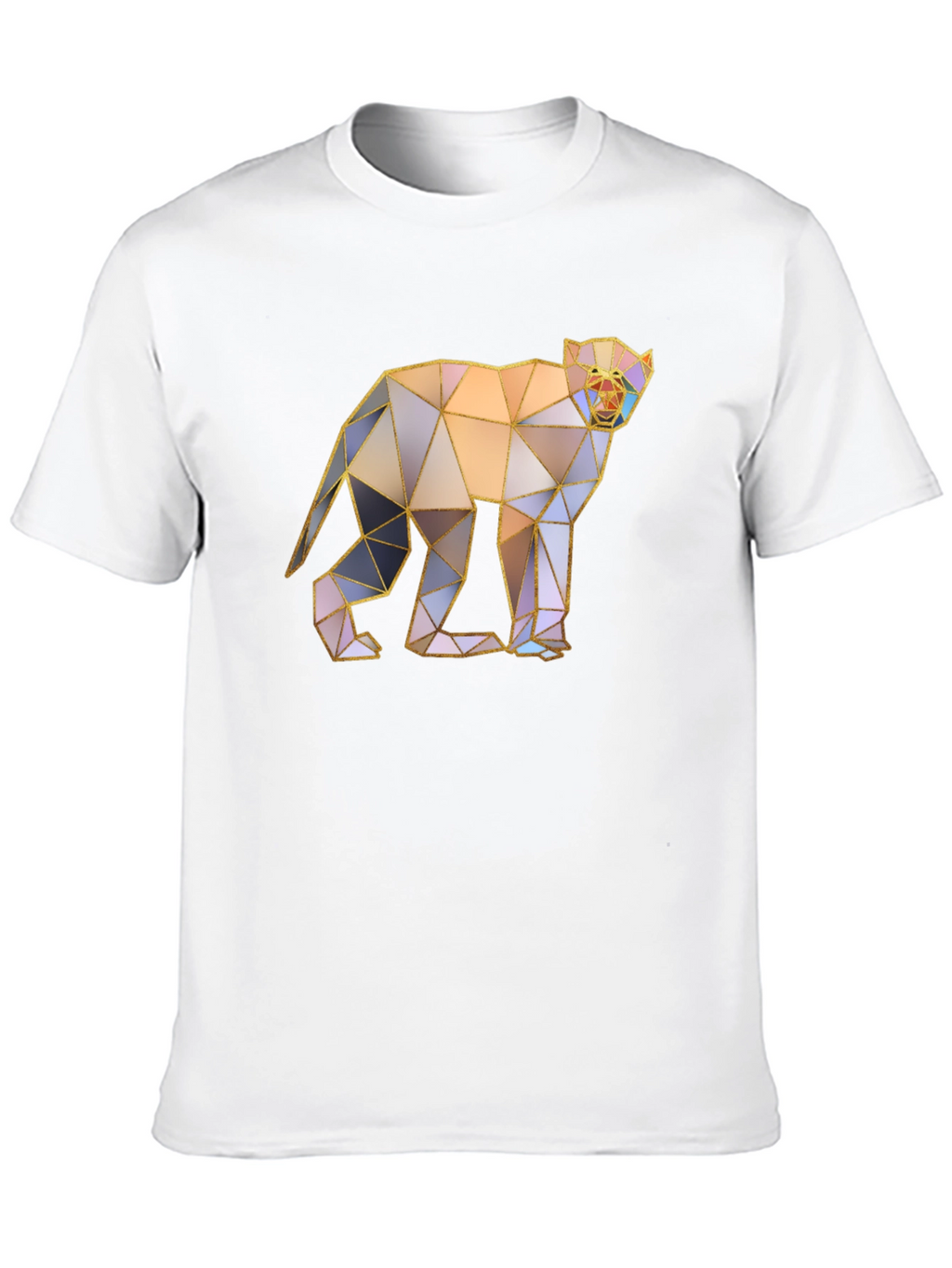 Geometric Monkey Graphic Tee - Modern Art T-Shirt