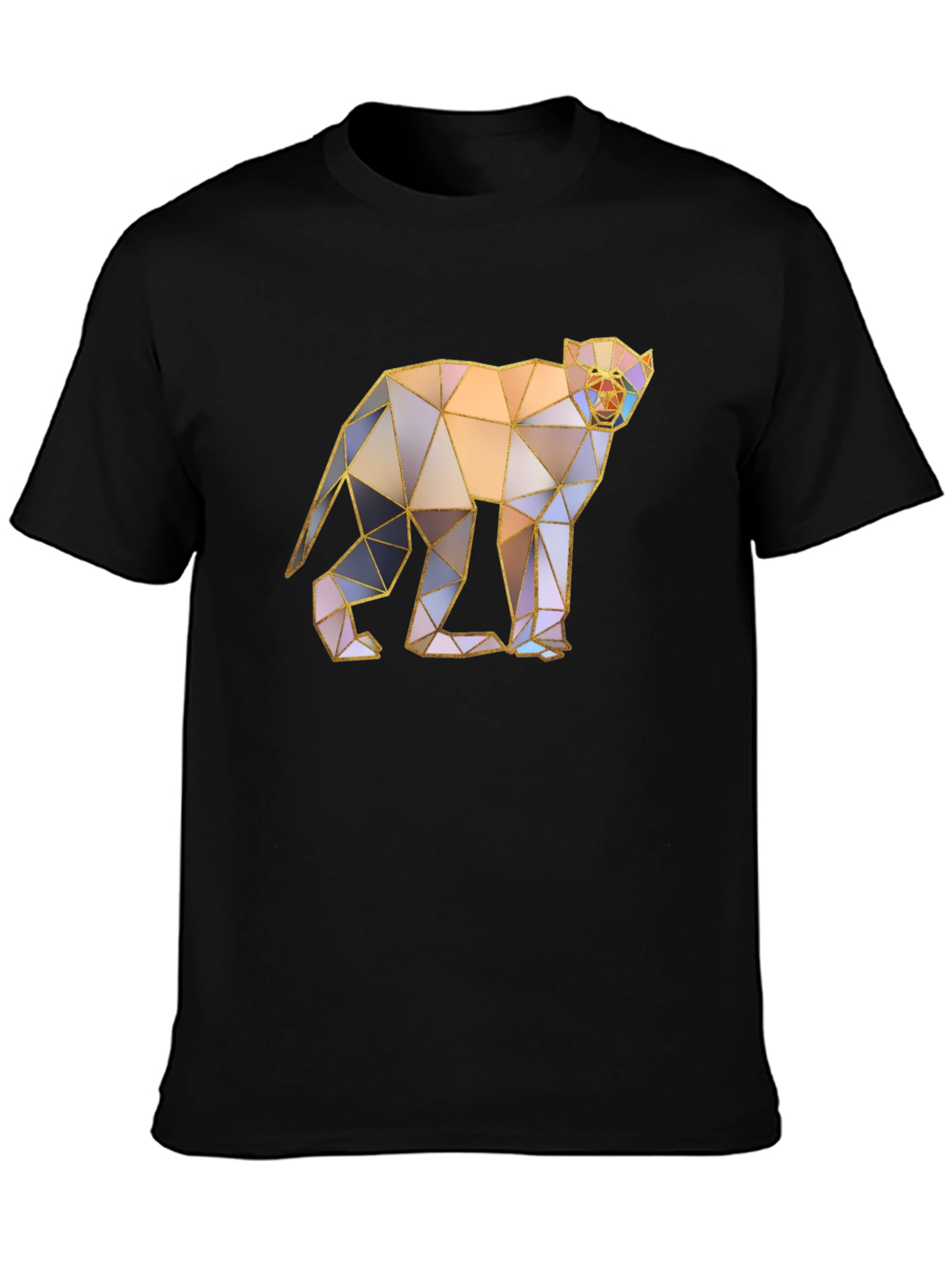 Geometric Monkey Graphic Tee - Modern Art T-Shirt