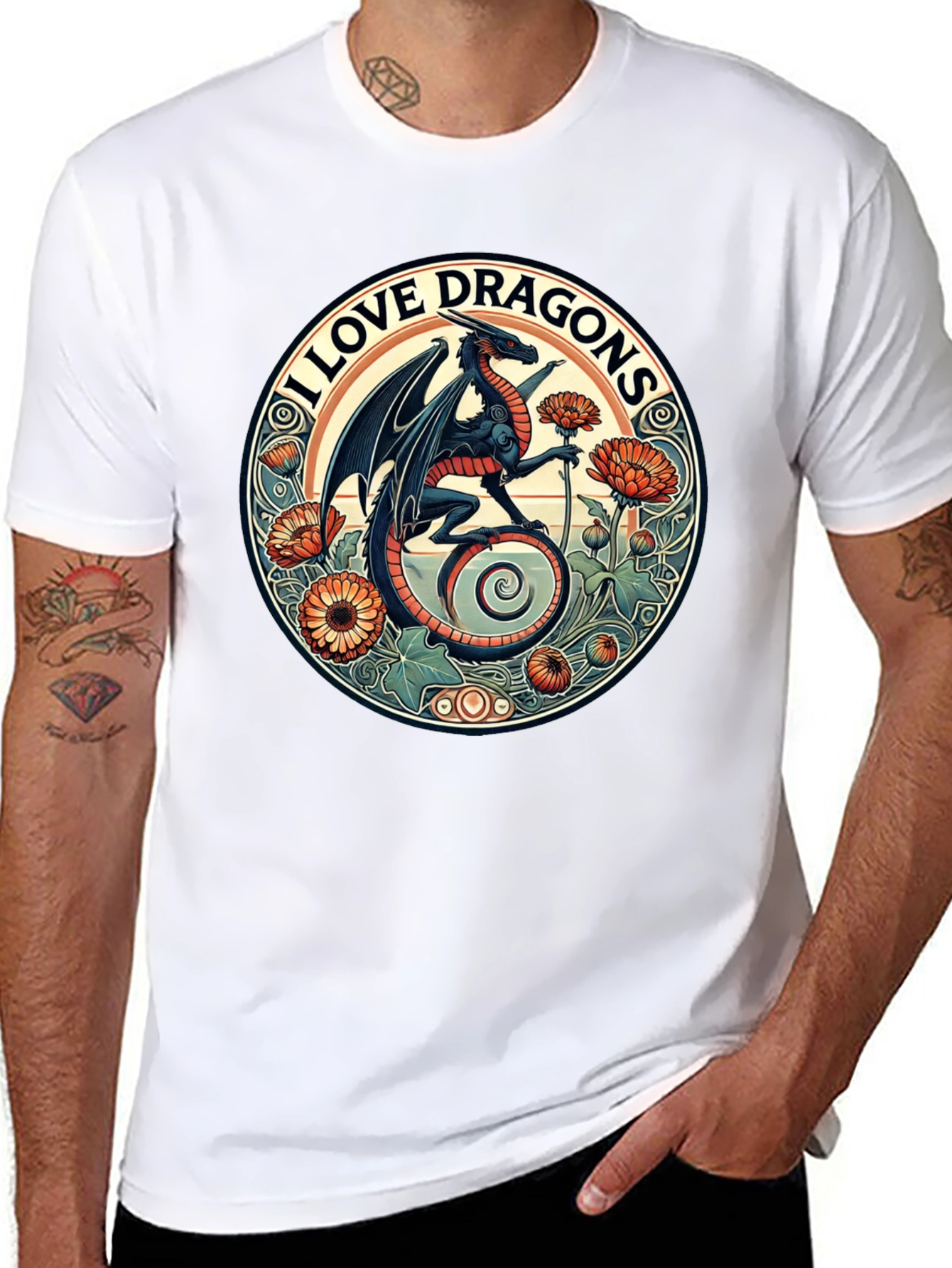 I Love Dragons Graphic Tee