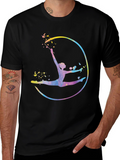 Watercolor Gymnastics Graphic T-Shirt