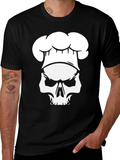 Skull Chef T-Shirt - Culinary Skeleton Graphic Tee