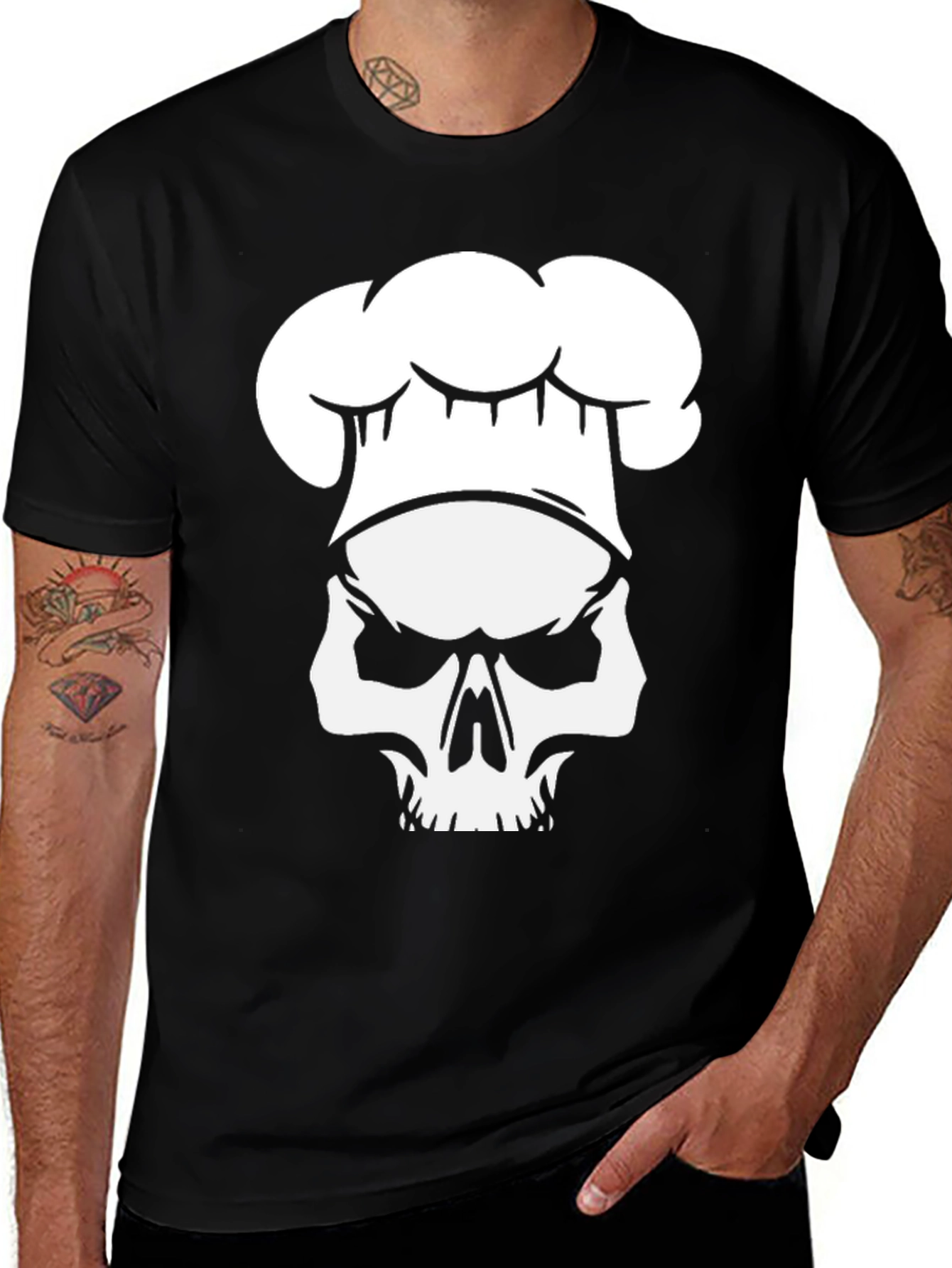Skull Chef T-Shirt - Culinary Skeleton Graphic Tee