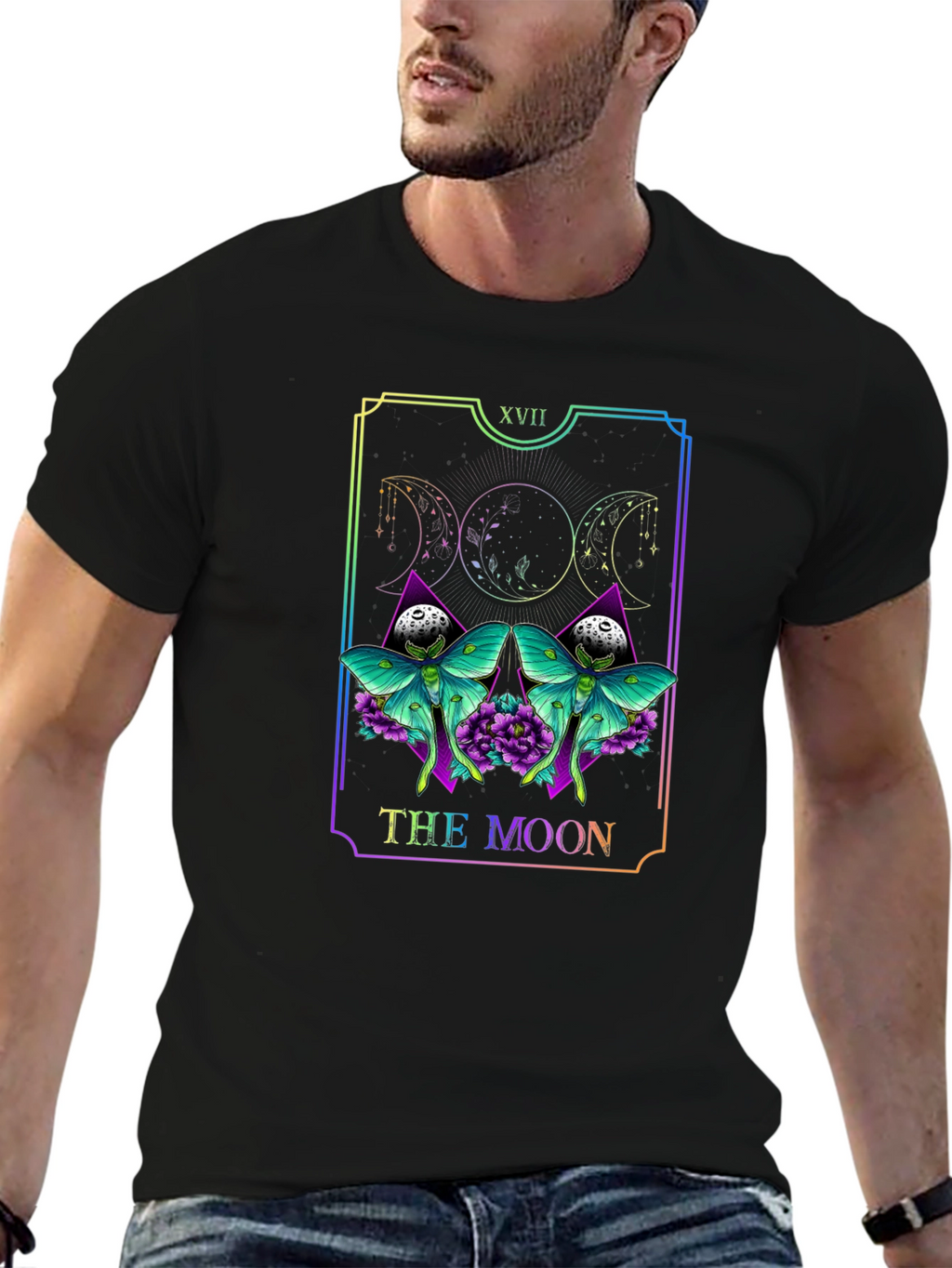 The Moon Tarot Card T-Shirt - Gothic Witchy Tee