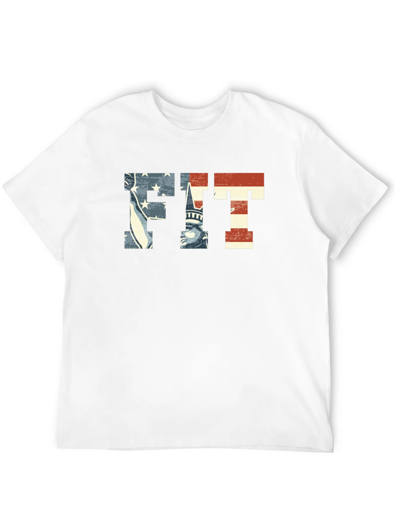 Patriotic FIT Graphic T-Shirt - American Flag Design