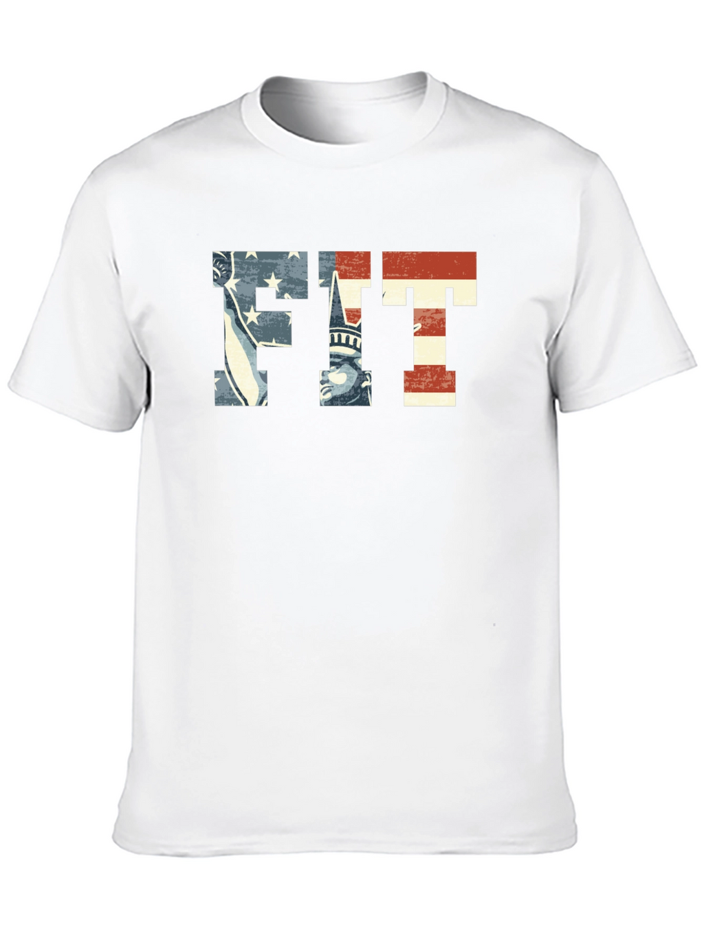 Patriotic FIT Graphic T-Shirt - American Flag Design