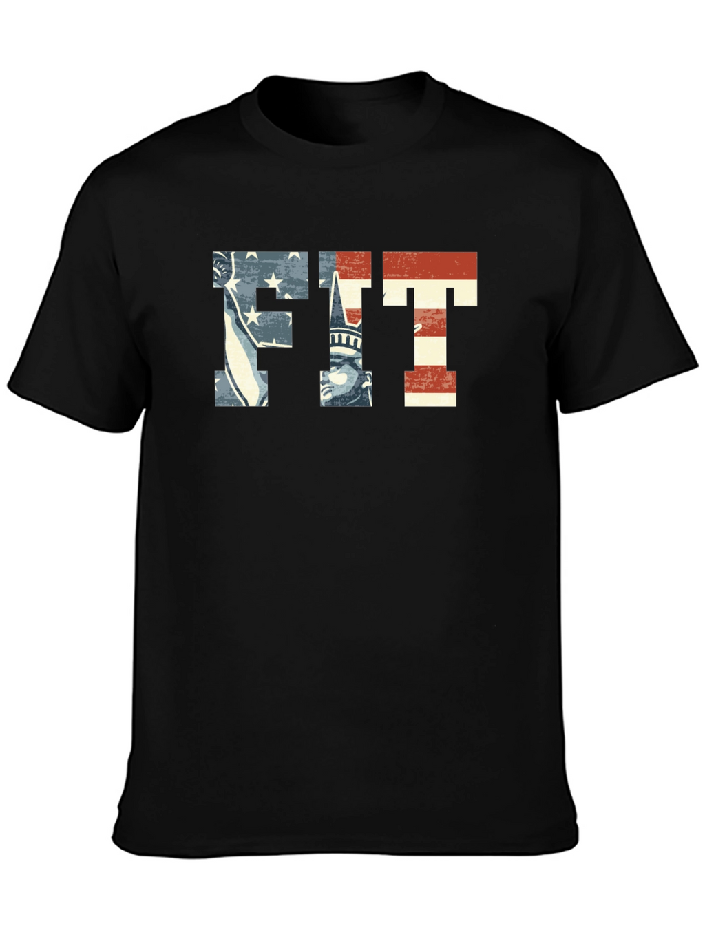 Patriotic FIT Graphic T-Shirt - American Flag Design