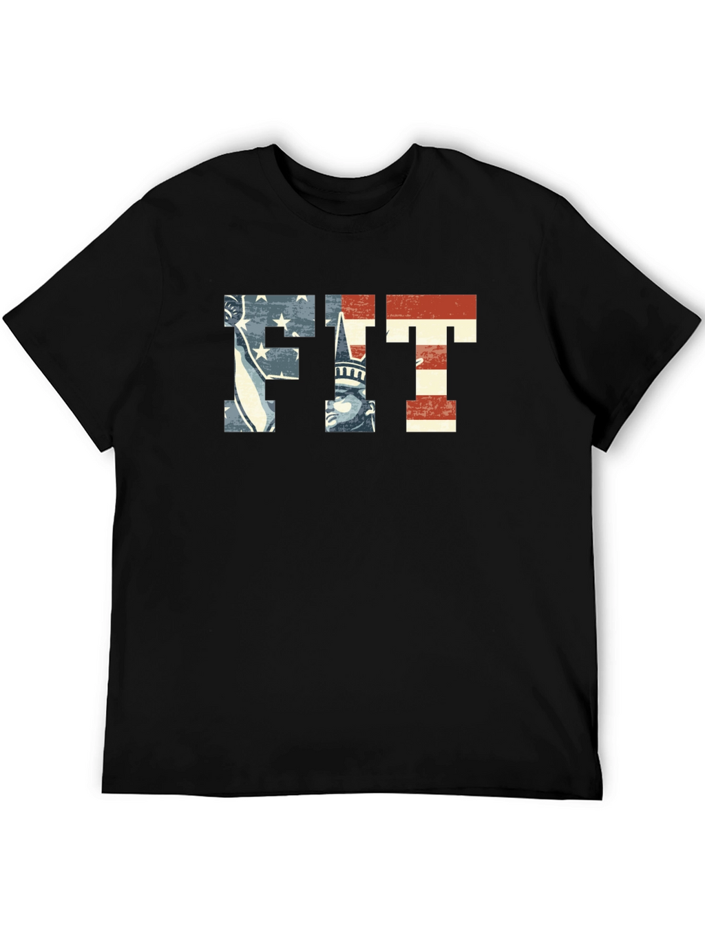 Patriotic FIT Graphic T-Shirt - American Flag Design