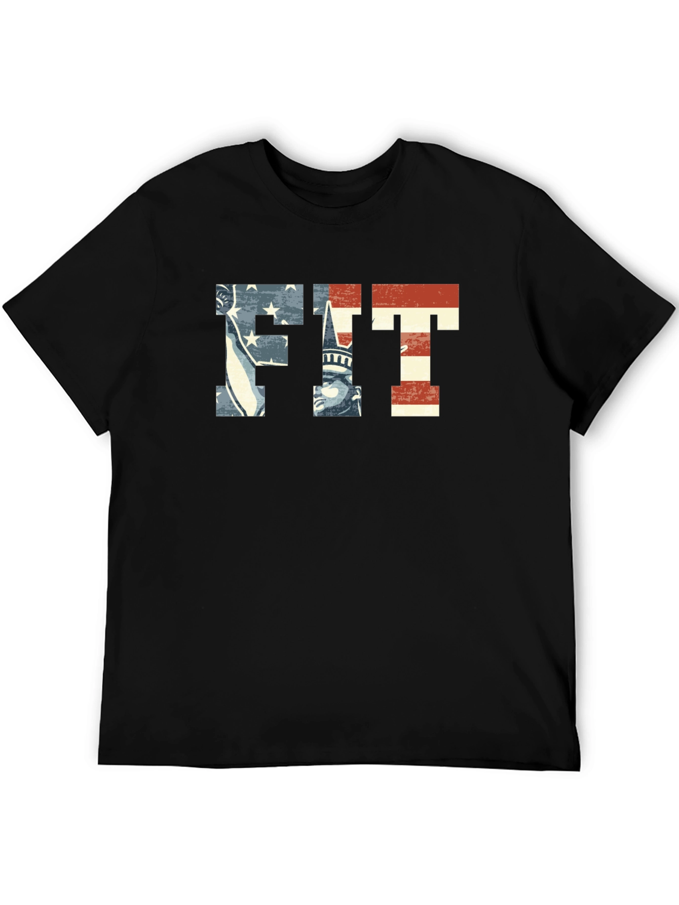 Patriotic FIT Graphic T-Shirt - American Flag Design