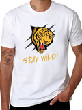 Stay Wild T-Shirt - Fierce Animal Graphic Tee