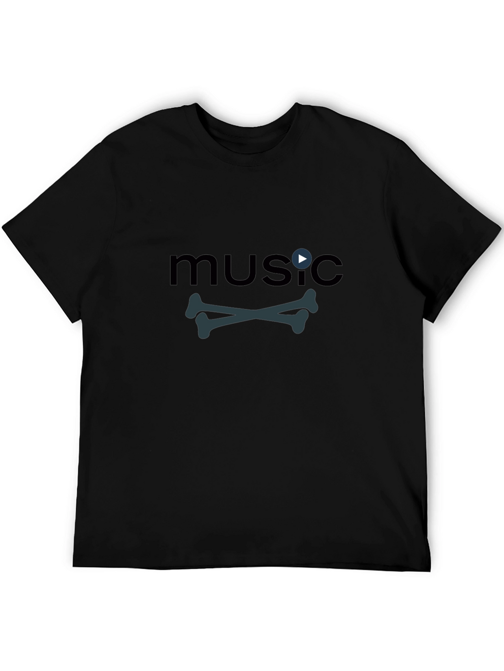 Music Bones Tee - Black Graphic T-Shirt