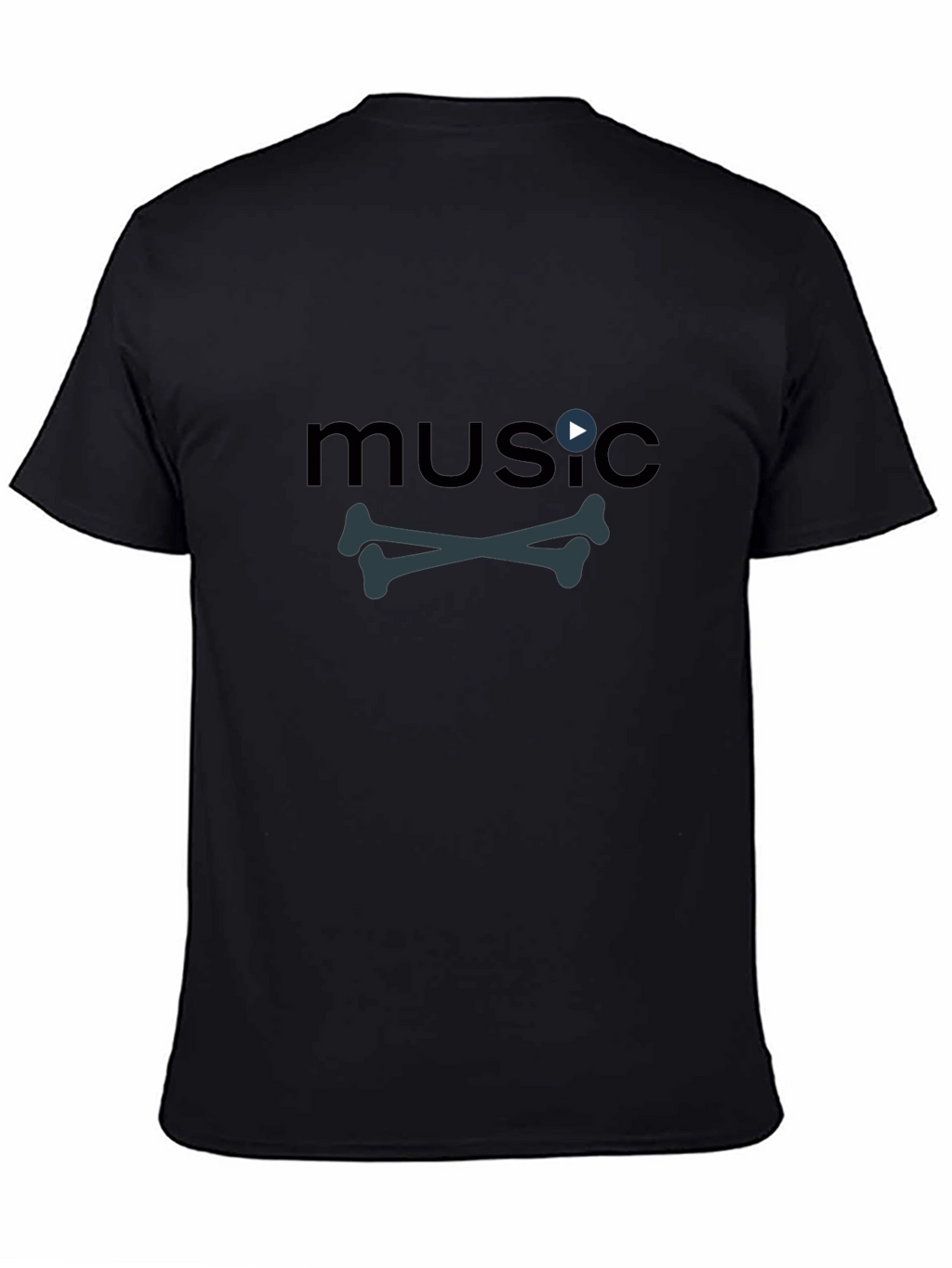 Music Bones Tee - Black Graphic T-Shirt