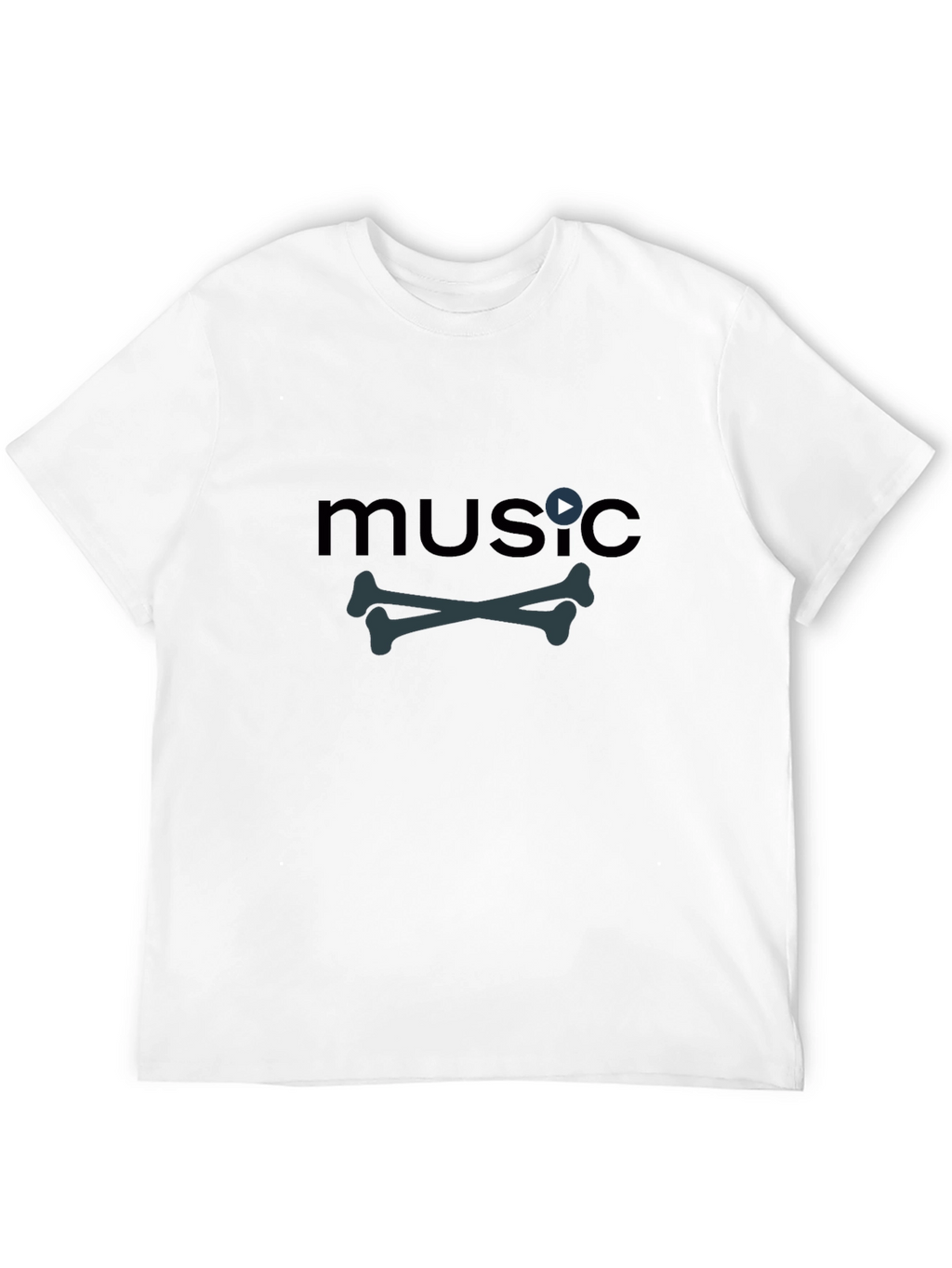Music Bones Tee - Black Graphic T-Shirt