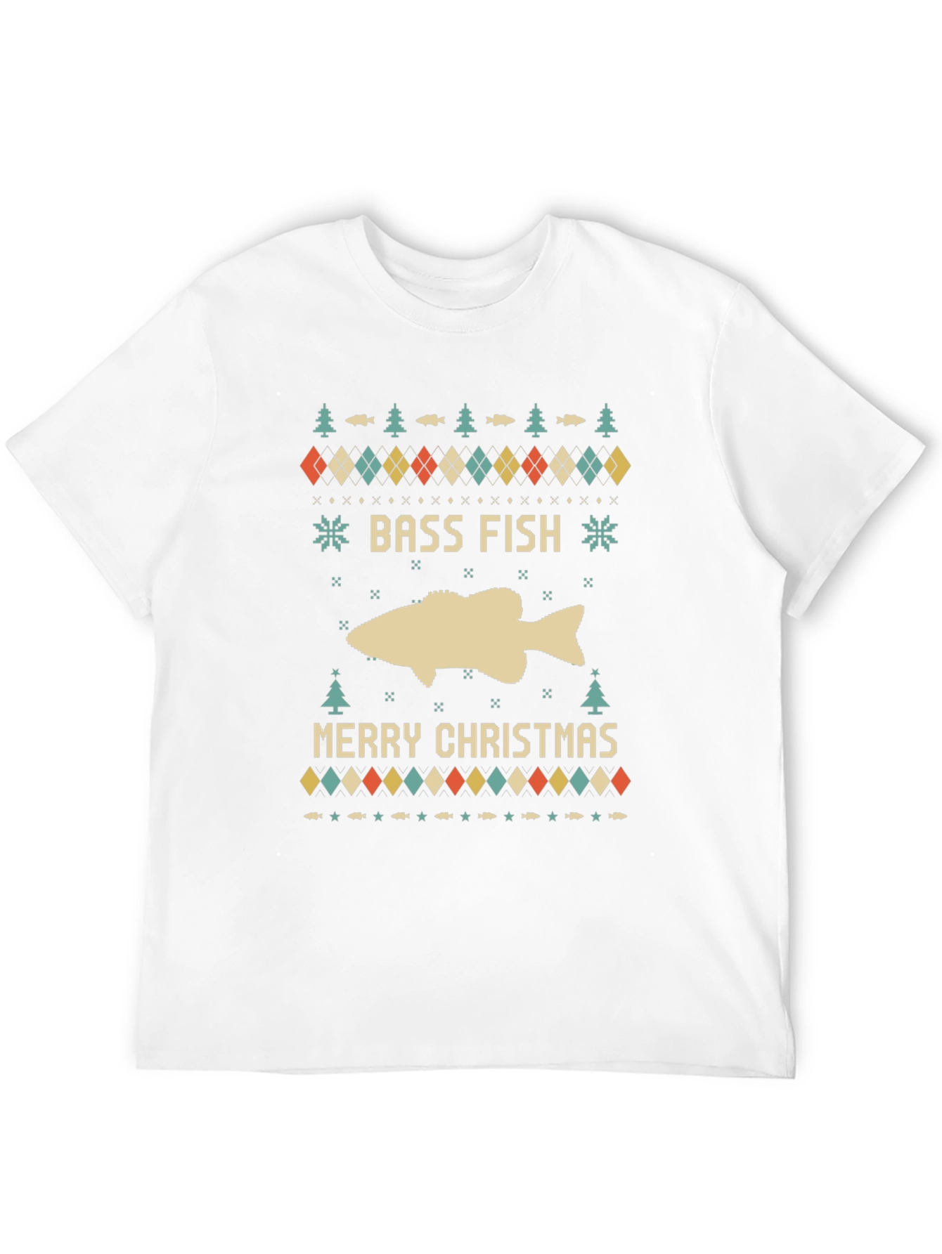 Bass Fish Merry Christmas Ugly Sweater T-Shirt