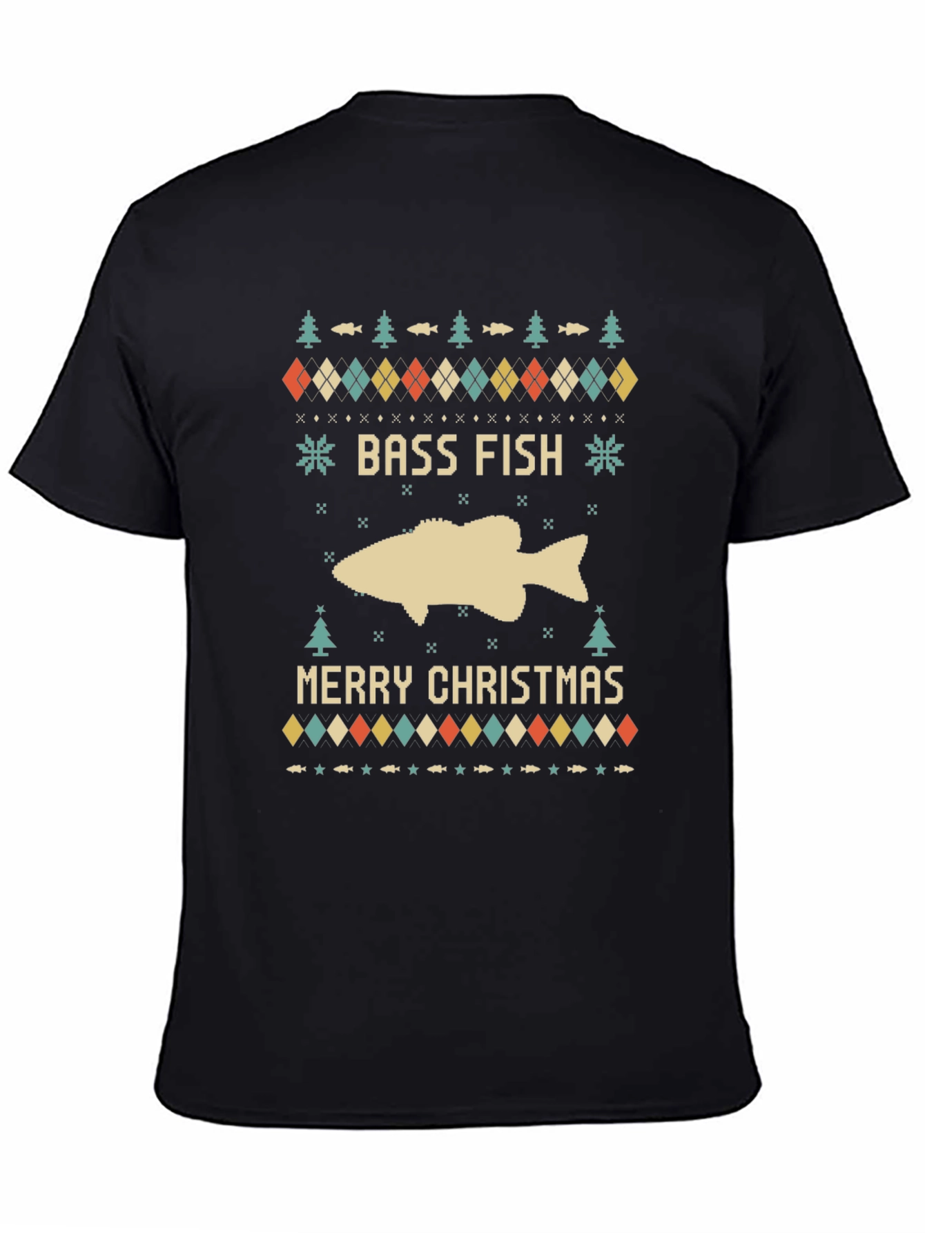Bass Fish Merry Christmas Ugly Sweater T-Shirt