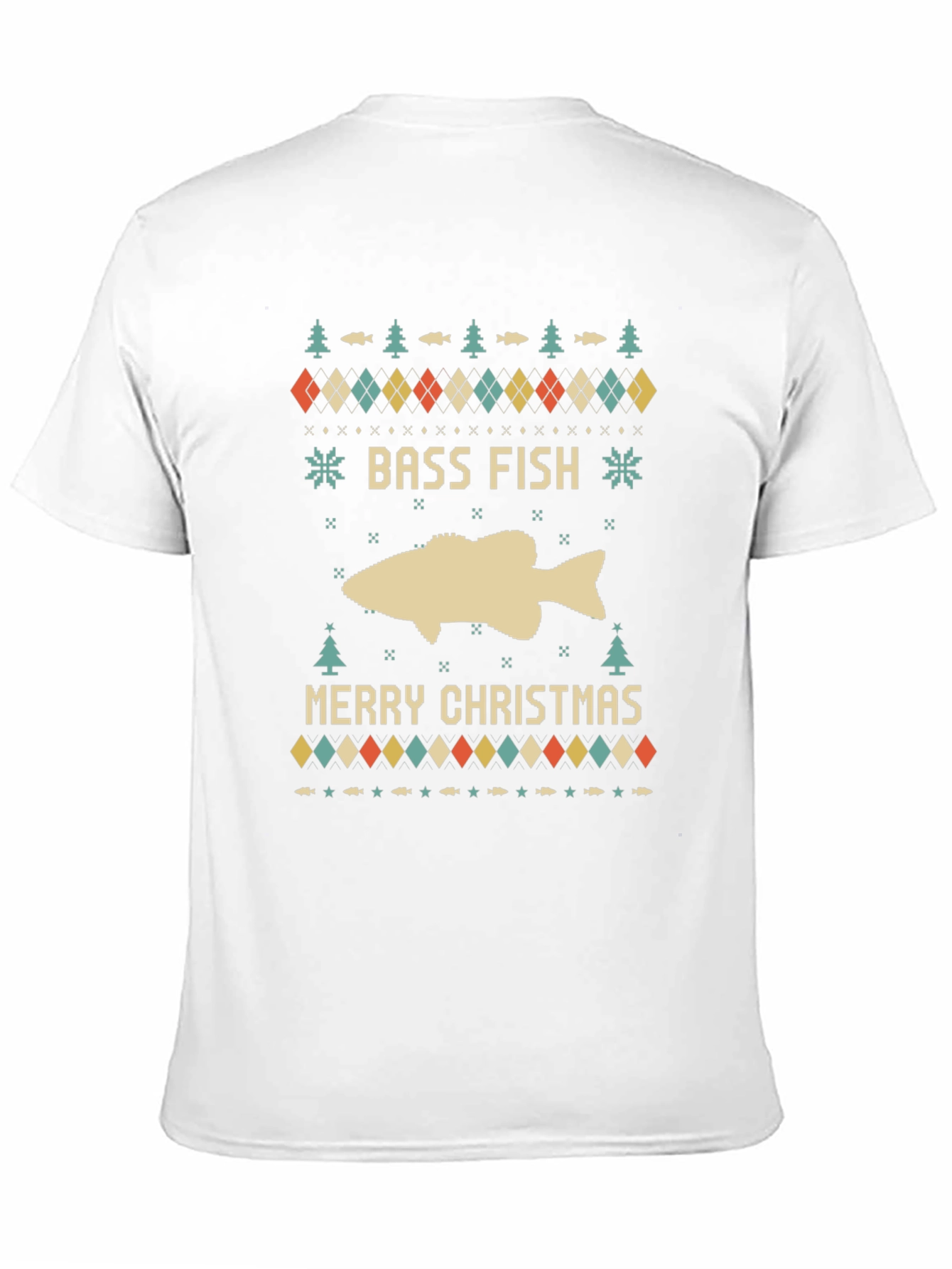 Bass Fish Merry Christmas Ugly Sweater T-Shirt