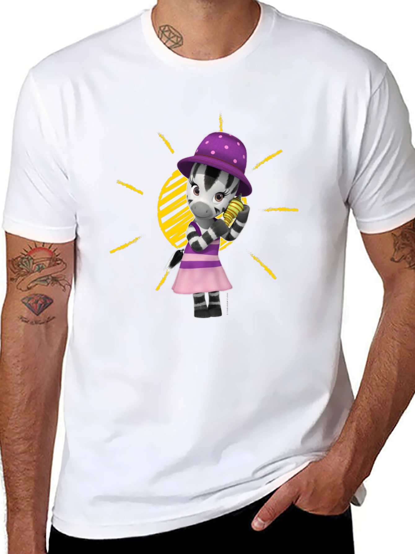 Zebra Cartoon T-Shirt - Fun Fashion Tee