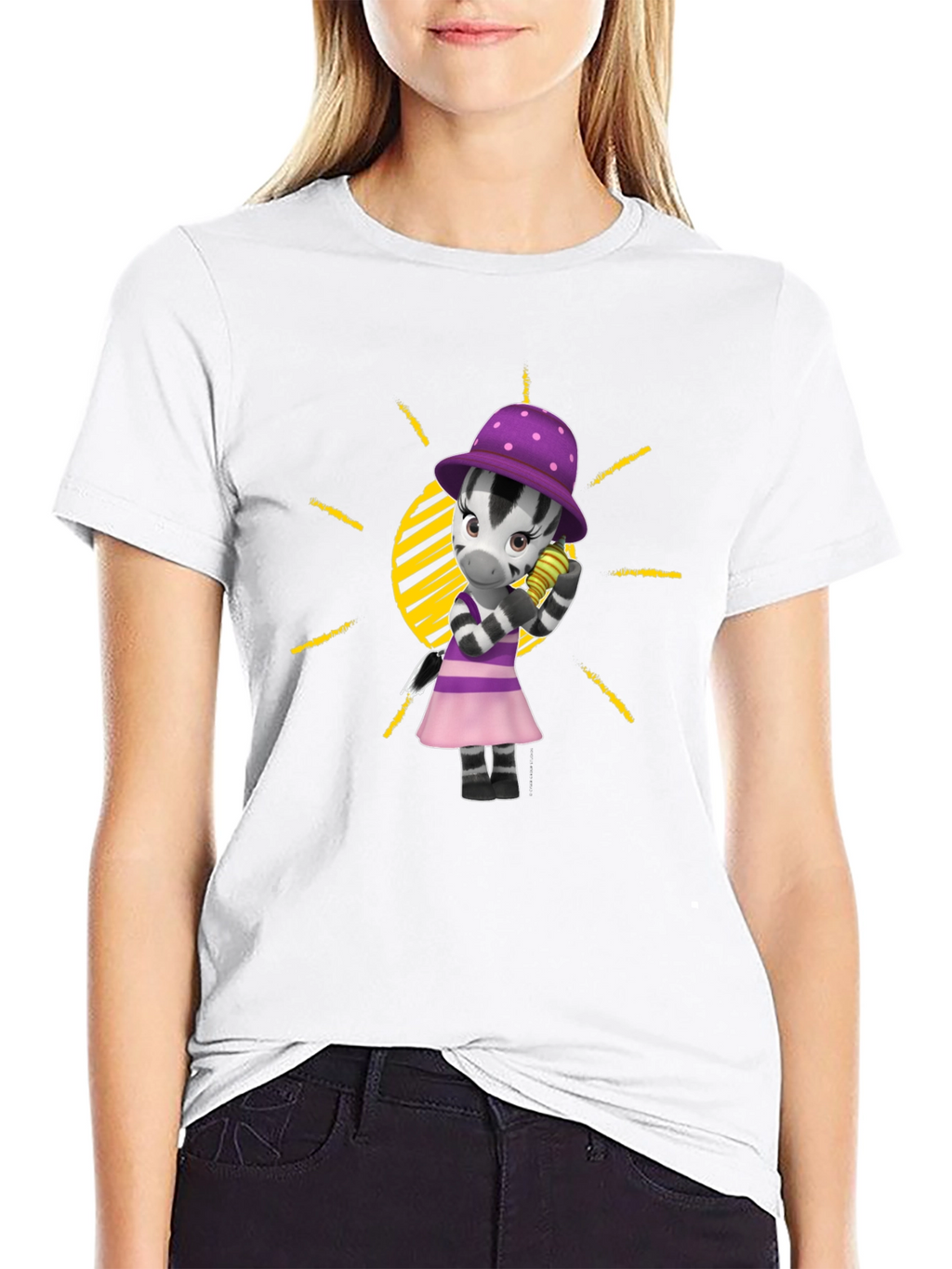 Zebra Cartoon T-Shirt - Fun Fashion Tee