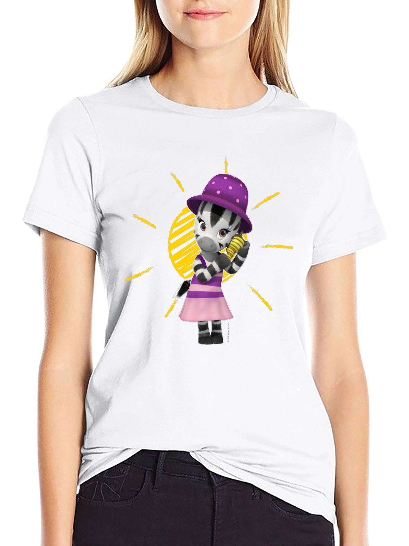 Zebra Cartoon T-Shirt - Fun Fashion Tee