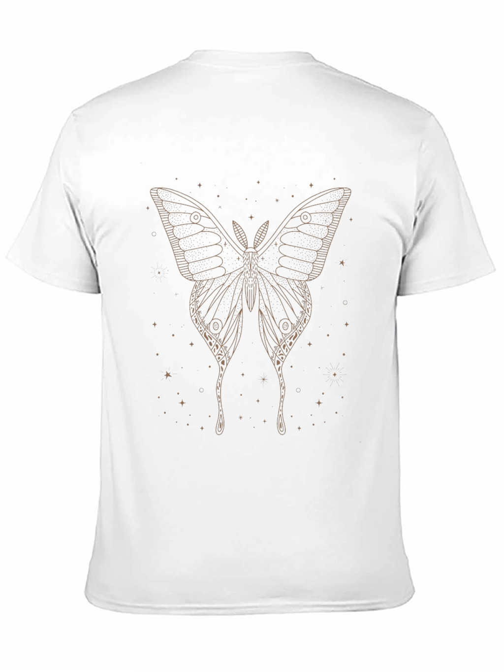 Moth Graphic Tee - Black Cotton T-Shirt