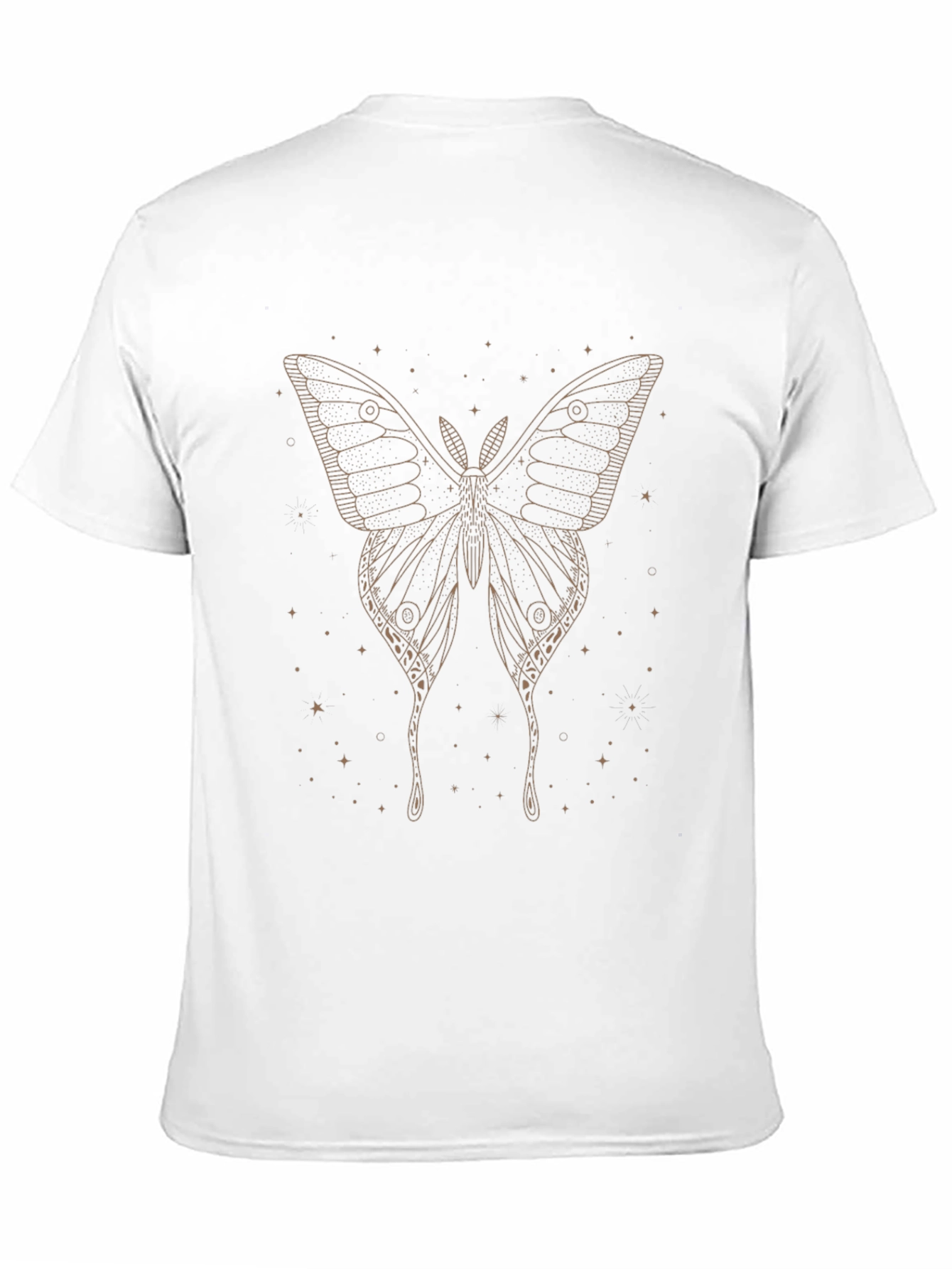 Moth Graphic Tee - Black Cotton T-Shirt