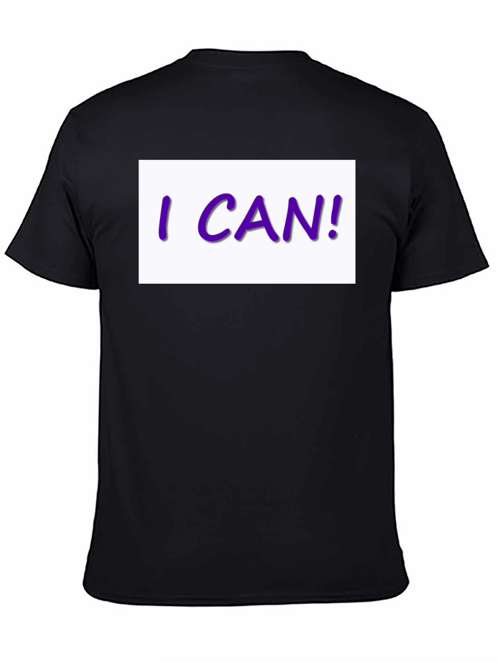 I CAN! Graphic Print Black T-Shirt