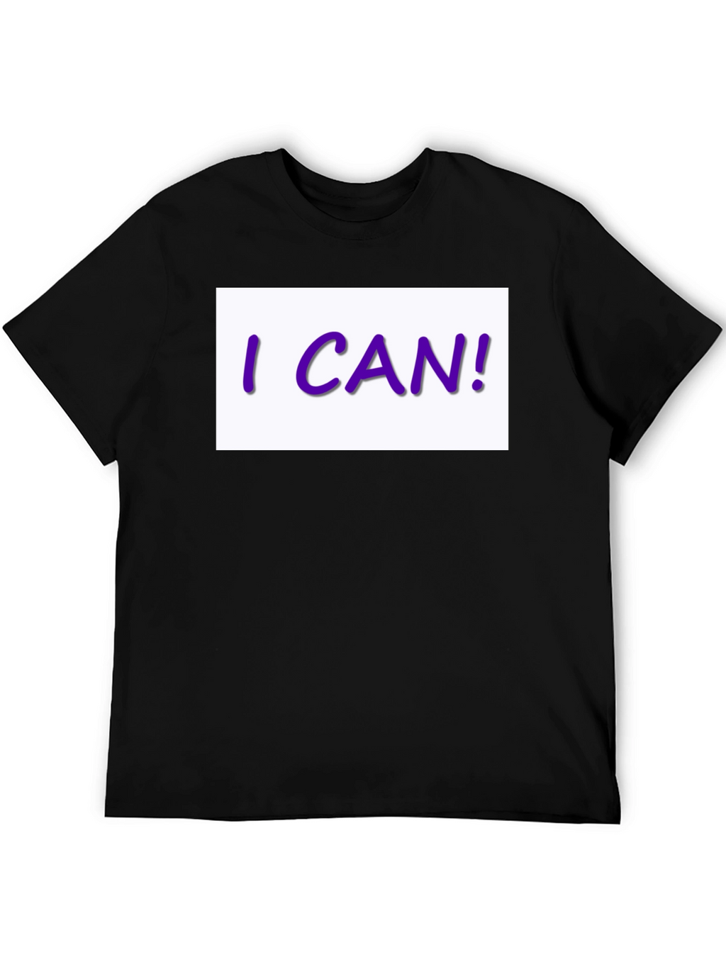 I CAN! Graphic Print Black T-Shirt