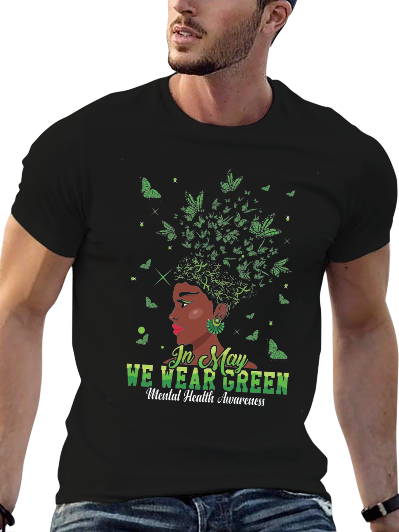 In May We Wear Green Mental Health Awareness T-Shirt