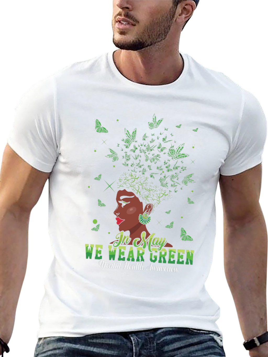 In May We Wear Green Mental Health Awareness T-Shirt