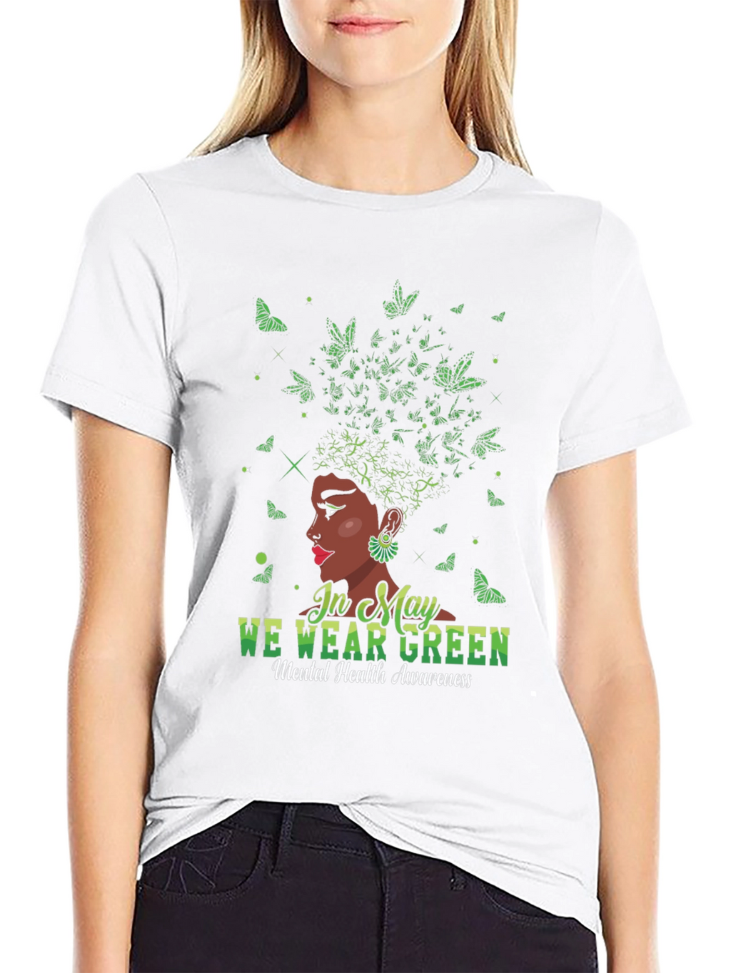 In May We Wear Green Mental Health Awareness T-Shirt