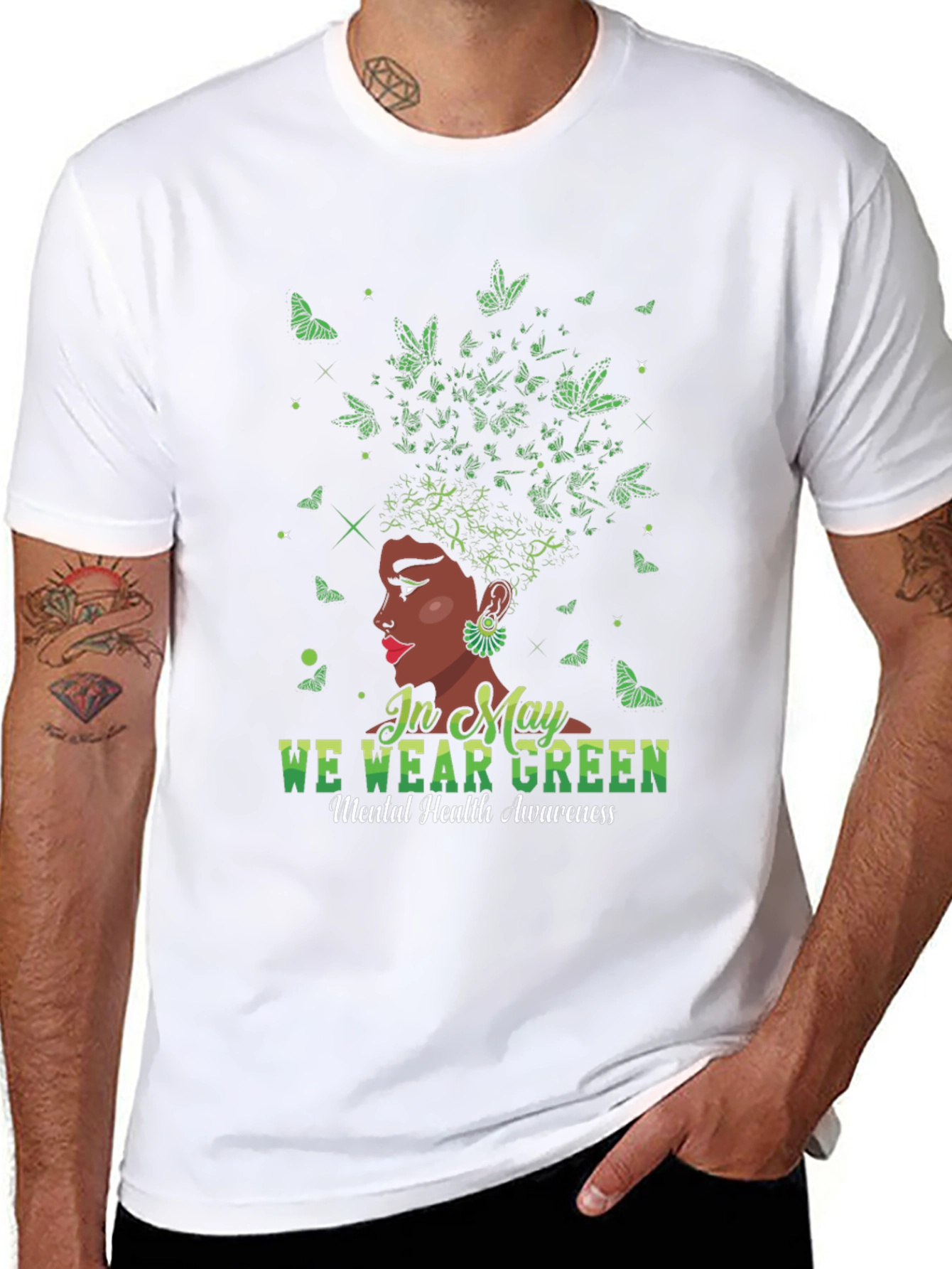 In May We Wear Green Mental Health Awareness T-Shirt