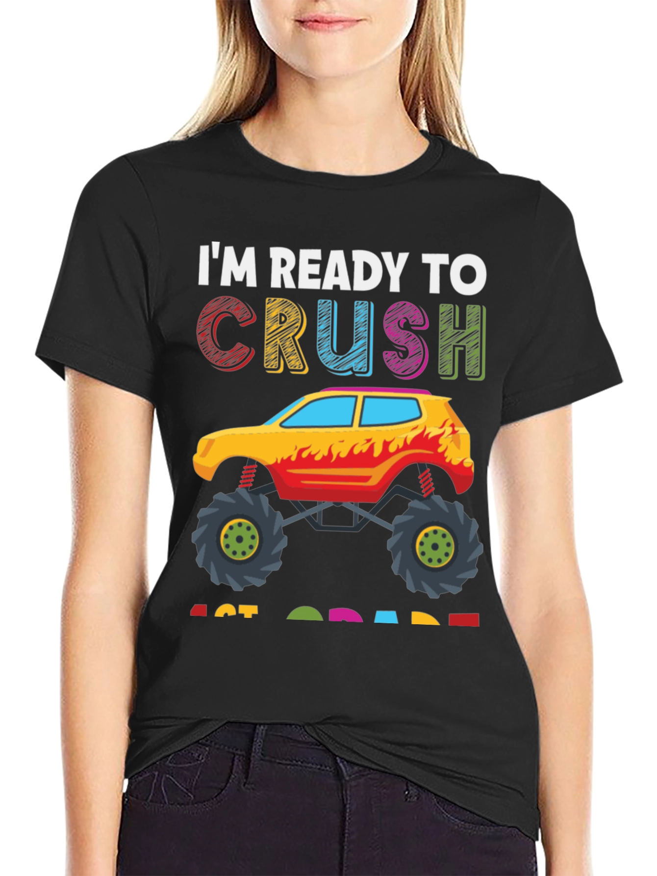 Ready to Crush 1st Grade Monster Truck T-Shirt