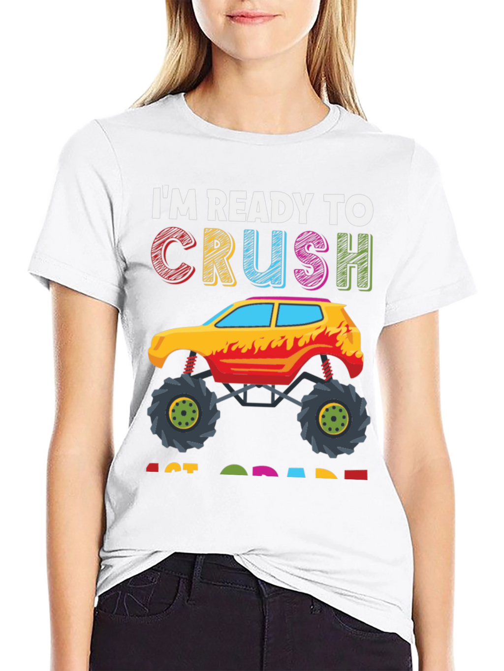 Ready to Crush 1st Grade Monster Truck T-Shirt