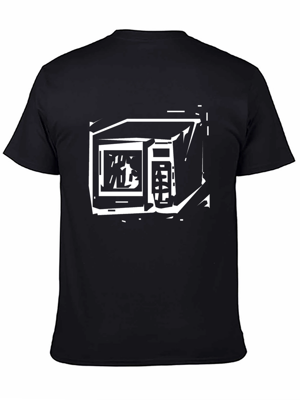 Microwave Graphic Print T-Shirt - Black