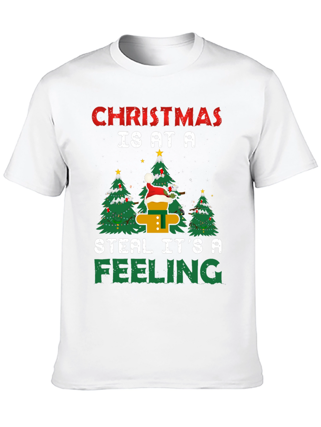 Christmas Feeling T-Shirt Funny Christmas Tree Apparel