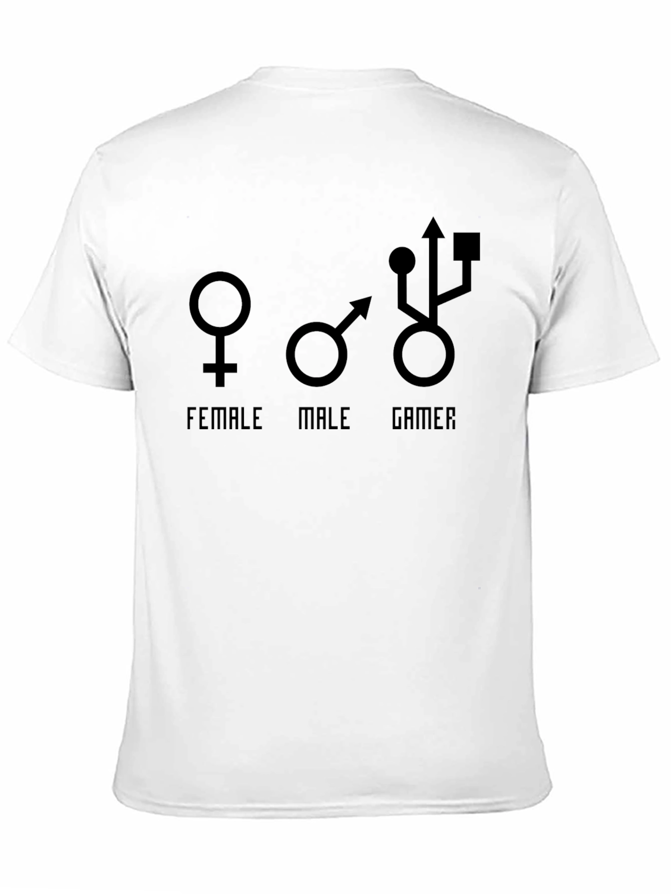 Gamer Tee - Female Male Gamer USB Symbol T-Shirt